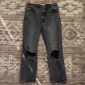 Abercrombie & Fitch Black Distressed, Women Jeans